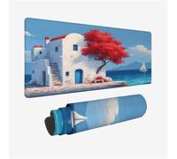 Tapis de Souris Architecture 600x300x3mm Grand Tapis Souris XXL, Voilier Tapis de Souris Bureau Gamer, à Bords Cousus, Base en Caoutchouc Antidérapante, sous Main pour Clavier et Souris, for Gamer