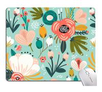 Tapis de souris Armanza mignon tapis de souris floral abstrait pour femme tapis de souris carr en tissu lavable pour ordinateur portable de bure