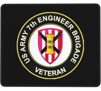 Tapis De Souris Army 7Th Engineer Brigade Veteran sous-Main Imperméable Mouse Pad Antidérapante Tapis Souris pour Ordinateur Portable Travail Jeu S