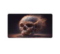 Tapis de Souris Art Skull Tapis de Bureau Glisse Fluide contrôle Stable Bords Cousus Caoutchouc Haute densité Uniforme 40x75cm
