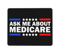 Tapis De Souris Ask Me About Medicare Health Insurance Consultant Tapis De Bureau Doux sous-Main Comfortable Mousepad pour Claviers Travail Voyage 25X30CM