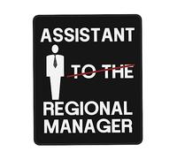 Tapis De Souris Assistant to The Regional Manager Tapis De Bureau Comfortable sous-Main Parfait Mousepad pour Travail Voyage Table 25X30CM
