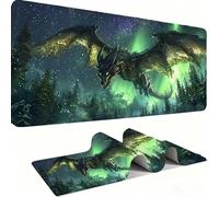 Tapis de Souris Aurora Dragon XXL 1000x500x3 mm Grand Tapis Souris Bords Cousus Imperméable Antidérapant Grand Accessoire Bureau étendu pour PC, Ordinateur Améliore Précision et Vitesse j0xk-647