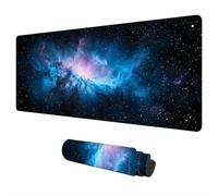 Tapis de Souris Aurore 800x300 mm Grand Tapis de Souris Gaming Imperméable Mouse Pad Nuit étoilée Accessoire Bureau, Mouse Pad avec Bords Cousus et Base en Caoutchouc Antidérapante Cadeau Homme D-85