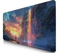 Tapis de Souris Automne 520x250x3mm sous Main Bureau avec Base Anti-Dérapage Pays des Merveilles Tapis de Souris Gamer Imperméable, Mouse Pad avec Coutures sur Les Bords, Accessoire Bureau F0-1097