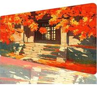 Tapis de Souris Automne Tapis de Souris Gaming XXL 1000x500x3mm, Porte Mouse Pad Imperméable et Antidérapant Les Bords à Double Couture Assurent Durabilité, Tandis Microfibre Cadeaux Homme N1-1138