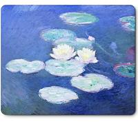 Tapis de Souris avec Art Motif pour Bureau/Domicile/Gaming,Taille : 240 x 200 mm, Multifonction Mouse Pad Mat, Base en Caoutchouc Ultra Mince Confort Vitesse et la précision(Claude Monet-Nymphéas)