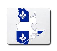 Tapis de souris avec carte du Québec, drapeau et drapeau - Tapis de souris QC Canada Gifts 30 x 24,9 cm - Couleur : Québec