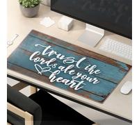 Tapis de souris avec dictons amusants Trust Like The Lord's Ale Your Heart Tapis de souris pour jeu de bureau