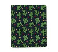 Tapis de souris avec impression artistique de cactus, tapis de souris pour ordinateur portable, 25,4 x 30,5 cm, bureau 20 x 24,1 cm