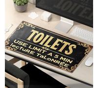 Tapis de souris avec limite de temps amusante pour les toilettes : 5 minutes