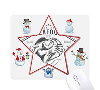 Tapis de souris avec motif de poisson de mer Organisme de Noël Bonhomme de neige Famille Étoile