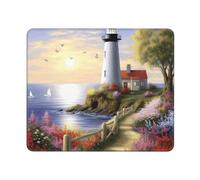 Tapis de souris avec motif phare et peinture diamant - Tapis de souris pour homme et femme - Tapis de souris d'ordinateur avec base en caoutchouc antidérapant - Tapis de clavier pour le travail