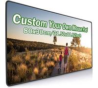 Tapis de souris avec photo personnalisée, grand tapis de souris de jeu professionnel avec bords cousus, cadeau créatif, tapis de bureau personnalisé 80x30cm