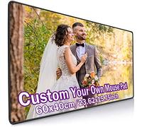 Tapis de souris avec photo personnalisée, grand tapis de souris de jeu professionnel avec bords cousus, cadeau créatif, tapis de bureau personnalisé 60x40cm