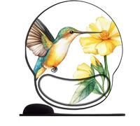 Tapis De Souris avec Repose Poignet en Gel Colibri et Fleurs Jaunes Ergonomique Confort avec Repose-Poignet Gaming Mouse Pad pour Ordinateur et Ordinateur Portable