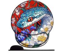 Tapis De Souris avec Repose Poignet en Gel Serpents et Fleurs (2) Ergonomique Confort avec Repose-Poignet Gaming Mouse Pad pour Ordinateur et Ordinateur Portable