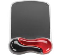 Tapis de Souris avec Repose-Poignets - Ergonomique et Compatible avec Souris Laser/Optiques pour un Grand Confort - Rouge/Noir (62402)