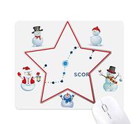 Tapis de souris avec signe de constellation du zodiaque de Noël Bonhomme de neige Famille étoile