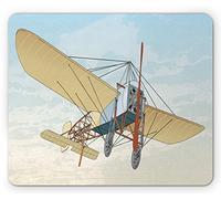 Tapis De Souris Avion Vintage Avion Français Blériot XI De L'Ère De L'Aviation Vintage dans Un Design De Dessin Animé Coloré Bureau Tapis Souris Doux Tapis De Souris Carré, pour Jeux, 25x30cm
