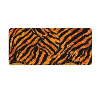 Tapis de Souris Bande Noire Orange Tapis Souris Durable sous Main Bureau Base Caoutchouc Antidérapante Accessoire Bureau Mouse Pad Améliore Vitesse Desk Mat Mousepad 300x600x3mm