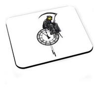 Tapis de souris Banksy faucheuse horloge smiley grim reaper G