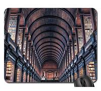Tapis De Souris, Bâtiment De La Bibliothèque du Trinity College De Dublin Irlande Tapis Souris Antidérapante Tapis De Souris Gamer Optimisé Tapis De Gaming pour Ordinateur Souris Jeux 25X30Cm