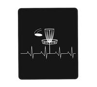 Tapis De Souris Battement De Coeur du Disc Golf Tapis De Souris Antidérapant avec Bord Cousu Bureau Tapis Souris, pour Ordinateur, Ordinateur Portable, 25x30cm