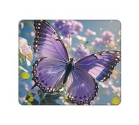 Tapis De Souris Beautiful Purple Butterfly Art Accessoires De Jeu Imperméable Mousepad Glissement Facile Mouse Pad pour Jeu Gaming Travail M