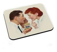 Tapis de souris Beurre de cacahuete skippy peinture norman rockwell pub G