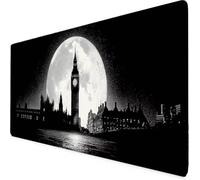 Tapis de Souris Big Ben Tapis de Souris XXL Lune Mouse Pad Gaming Haute Précision et Vitesse avec Bords Cousus et Base en Caoutchouc Antidérapante, pour PC, Ordinateur Portable 1000 x 500mm 4-4564j