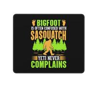Tapis De Souris Bigfoot is Often Confused with Sasquatch Yeti Never Complains sous-Main Anti-Dérapant Mousepad Parfait Mouse Pad pour Travail Claviers Voyage 25X30CM