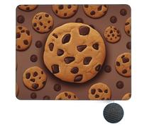 Tapis De Souris Biscuit Au Chocolat Bords Cousus Tapis Souris Confort Gaming Mousepad pour Professionnels Ordinateur Pc 25X30Cm
