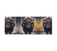 Tapis de souris Bison d'Amérique du Nord (30,5 x 80 cm), convient pour ordinateur, console, bureau, jeu, étude, tapis de souris extra large