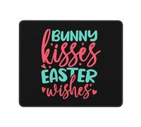 Tapis De Souris Bisous De Lapin, Vœux De Pâques sous-Main pour Clavier Et Souris Lavable Mouse Pad Vitesse Et La Précision Améliorées Tapis De Souris De Jeu pour Clavier Travail Souris 25X30Cm