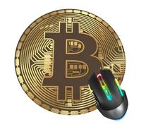 Tapis de souris Bitcoin Crypto Currency pour bureau, bords cousus avec base en caoutchouc antidérapant, tapis de souris de jeu pour ordinateur, ordinateur portable, maison et bureau