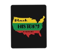 Tapis De Souris Black History Month America Map sous-Main Parfait Mouse Pad Anti-Dérapant Tapis De Bureau pour Claviers Travail Table 25X30CM