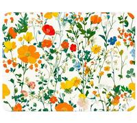 Tapis de Souris Blanc Tapis de Souris Gaming 420x350x3mm, Mouse Pad Jeux e-Sport, Glisse Fluide Contrôle Stable & Silencieux Base en Caoutchouc Antidérapant pour Bureau, PC, Laptop (Fleurs), Model513