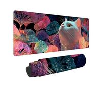 Tapis de Souris Blanc Tapis Souris XXL 1000 x 500mm, sous Main Bureau Chat Mouse Pad avec Bords Cousus, Imperméable Base en Caoutchouc Antidérapant Surface pour Bureau, Études, Gaming -zjn2509S5