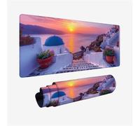 Tapis de Souris Blanc Tapis Souris XXL 1200x600, sous Main Bureau Petite Ville Mouse Pad Imperméable, Mousepad avec Base Antidérapante, sous Main Souris à Bords Cousus, Gaming Accessoire H2-110