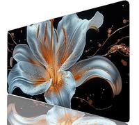 Tapis de Souris Blanc XXL 1000x500mm Mouse Pad Lis sous Main Bureau avec Base Anti-Dérapante, Précision Accrue pour Joueur, Tapis Souris Gamer Imperméable, Accessoire Bureau Antidérapant PC H0-1123