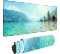 Tapis de Souris Bleu 1200 x 600 x 3 mm Grand Tapis de Souris XXL Gaming, Océan Mouse Pad à Bords Cousus, Base en Caoutchouc Antidérapante sous Main Bureau pour Gamer, Ordinateur Decoration Maison G-5