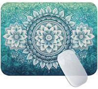 Tapis de Souris Bleu 26 x 21 cm, Tapis Souris Gaming Mandala, Mouse Pad avec Base Anti-Dérapante en Caoutchouc, Améliore la Précision et la Vitesse, Petit Portable Mouse pad pour Gamer, Bureau M3-1000