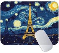 Tapis de Souris Bleu 60 x 40 cm, Tapis Souris Gaming Paris, Mouse Pad avec Base Anti-Dérapante en Caoutchouc, Améliore la Précision et la Vitesse, Petit Portable Mouse Pad pour Gamer, Bureau M3-312