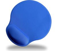 Tapis De Souris Bleu. Base Antidérapante En Silicone Et Repose-Poignet Rembourré. Ergonomique. Réduit La Tension Du Poignet Pendant De Longues Journées De Travail Ou De Loisirs, Joueurs, Télétravail,