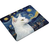Tapis de Souris Bleu Chat, Tapis de Souris Gaming, avec Base en Caoutchouc Imperméable et Antidérapante, Améliore Précision et Vitesse, Mousepad pour Joueur Bureau Maison, Mousepad 420x350x3mm S0-578