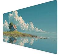 Tapis de Souris Bleu Ciel Tapis de Souris XXL Maison 800 x 400mm Mouse Pad avec Coutures sur Les Bords, en Caoutchouc Antidérapant et Imperméable Mouse Pad, pour Maison/Gamer/Accessoires Bureau s6563