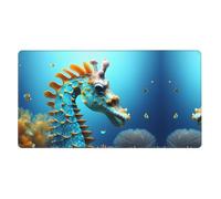 Tapis de souris bleu en caoutchouc extra large, 40,6 x 74,9 cm, forte adhérence, durable, adapté à de nombreuses occasions