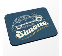 Tapis de Souris Bleu - en Voiture Simone Humour Voiture Vieux - (Dimensions 24 x 20 cm)