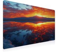 Tapis de Souris Bleu Tapis de Souris Gamer 800x400x3mm Grand sous Main Bureau Ciel Modèle, Base Antidérapante en Caoutchouc Mousepad, Imperméable Durable Mouse Pad pour PC Gamer & Deco Bureau D1-60